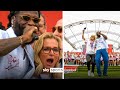 Sarina Wiegman Loses Her Mind With Burna Boy On Stage Sarina Wiegman Loses Her Mind With Burna Boy On Stage