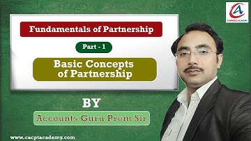DAY 01 I Accounts I Partnership  Basic Concepts Part 01 I 20dayspledge