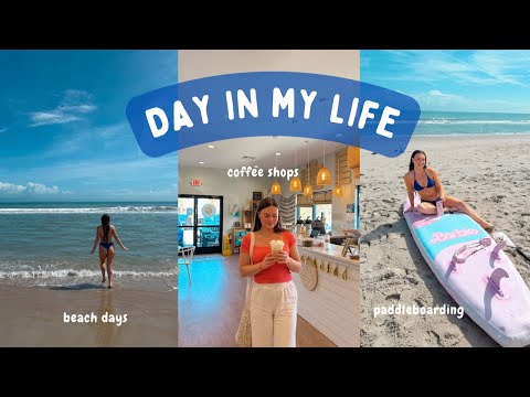 a realistic day in my life living by the beach: paddleboarding, ocean dunks & coffee shops