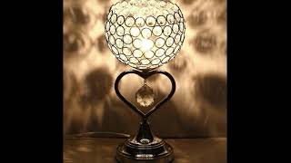 现代简约水晶台灯创意美式卧室床头灯创意浪漫温馨书桌台灯