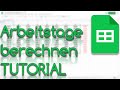 Arbeitstage berechnen - Arbeitstag + Nettoarbeitstage Funktion - Google Sheets Tutorial