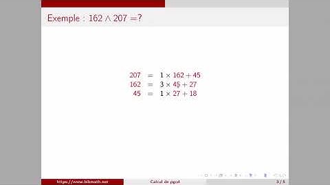 Comment calculer le pgcd de deux entiers?