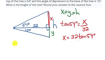 Trig app finding the height of a tree
