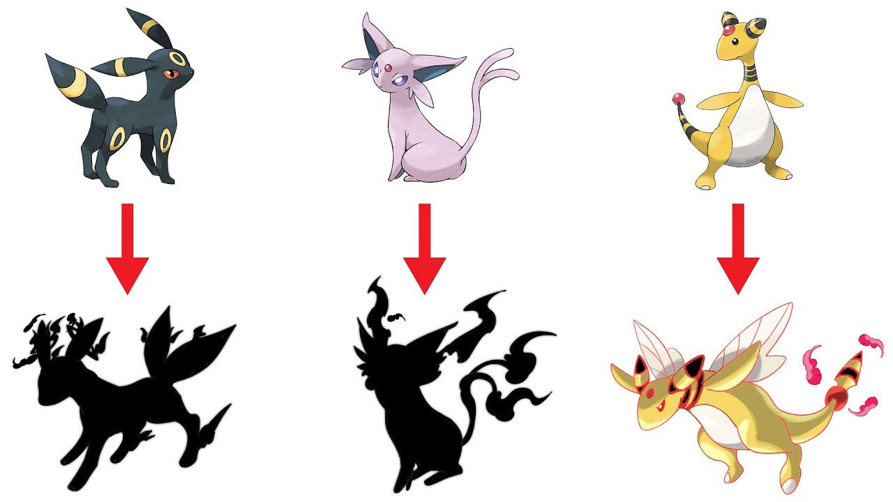 Pokemon Gigantamax Forms - Umbreon, Espeon, Ampharos.