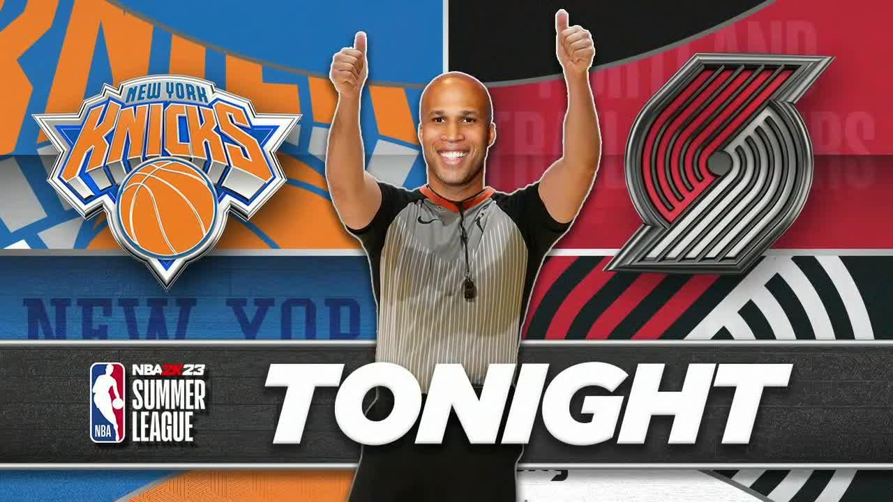 Former NBA player Richard Jefferson officiates Knicks vs. Blazers in ...