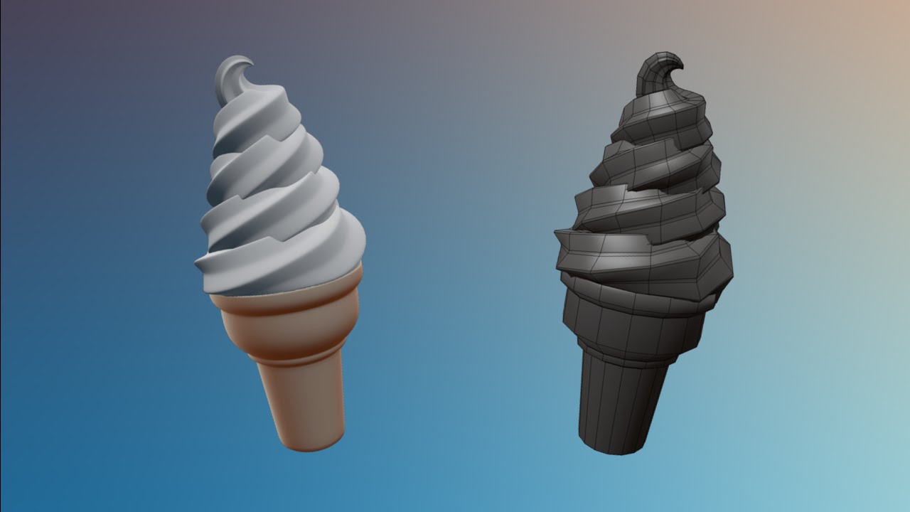 Blender Tutorial: Ice Cream Cone - YouTube
