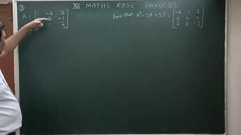 Matrix आव्यूह / Class 12 rbse solutions exercise 3.2 question 9  / multiplication of Matrices