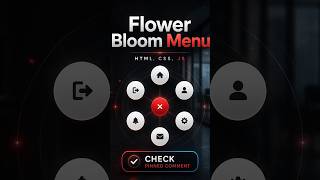 Flower Bloom Menu - Built with HTML, CSS & JavaScript | @devsQUE #coding #shorts
