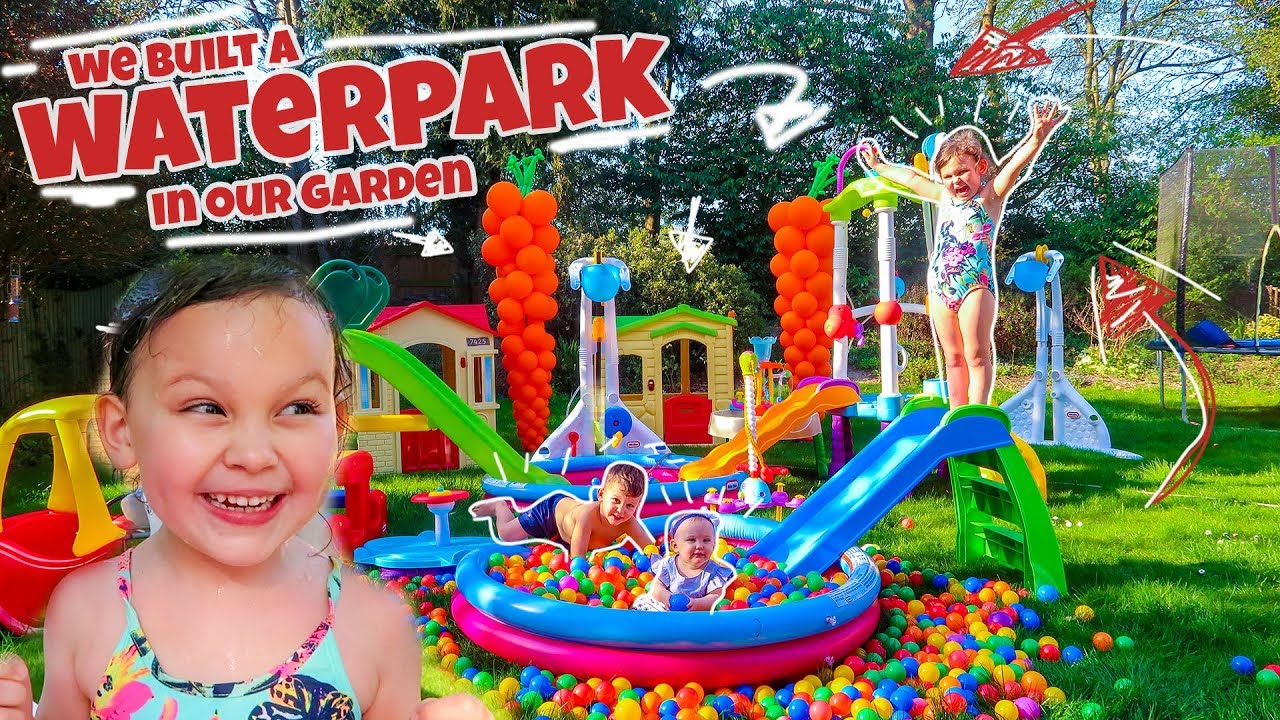 kids anka WE BUILT A WATERPARK IN OUR GARDEN AGAIN!!