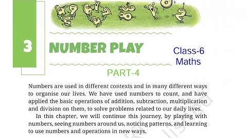 Page 61-65 / Number Play / Class-6 Maths NCERT Ganita Prakash Chapter-3 Solution Explanation