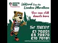 Club mascot Welford completes the London Marathon