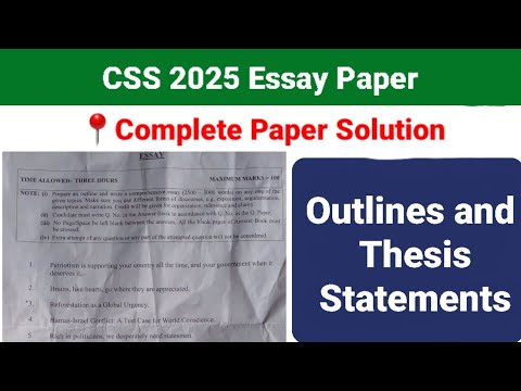 CSS 2025 Past Papers Solved