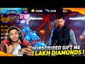 I Got 1,00,000 Diamonds From My Biggest Subscriber || MY LIVE REACTION || At Garena Free Fire 2020