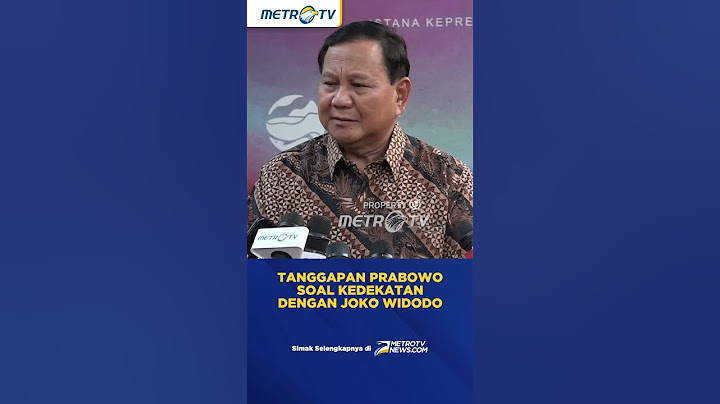 Tanggapan Prabowo Soal Kedekatan dengan Joko Widodo #shorts