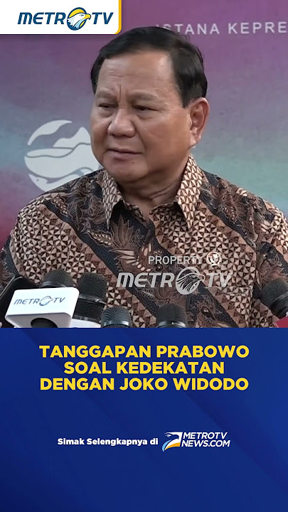 Tanggapan Prabowo Soal Kedekatan dengan Joko Widodo #shorts