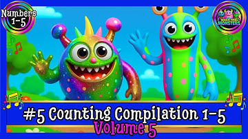 #5 Counting Compilation  | 1-5 | Focused Practice | Magic Mini Monsters | #magicminimonsters