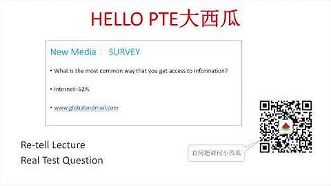 PTE真题: Re-tell Lecture · Survey · Real Test Question