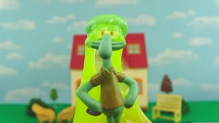 Squidward Gets SLIMED! Spongebob Toys Funny Slime Patrick, Mr Krabs, Plankton, Sandy, Gary
