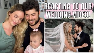 Reacting To Our Wedding Video For The First Time 2 Years Later!! (HE WAS SO SURPRISED!!)