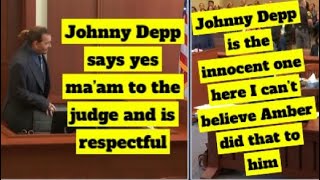 Johnny Depp says yes ma’am and good morning too Judge Penney Azcarate respectfully #johnnydepp