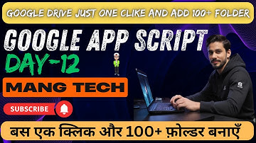 Day 12 | Create Multiple Google Drive Folders Automatically Using Google Sheets & Apps Script