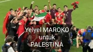 Yel yel suporter Maroko untuk Palestina di Piala Dunia 2022