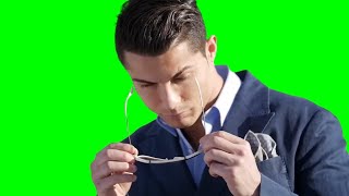 Cristiano Ronaldo Taking Off Sunglasses - Green Screen