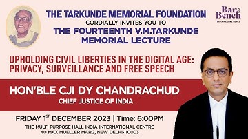 14th V M Tarkunde Memorial Lecture | Lecture by Hon