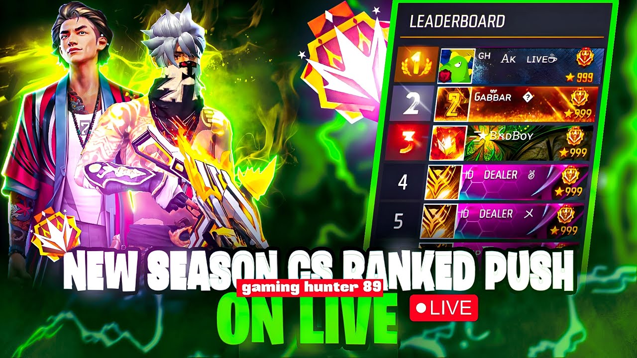 New Season CS RANKED PUSH to Top 1 GRANDMASTER 👑 || Live Cs rank push ...
