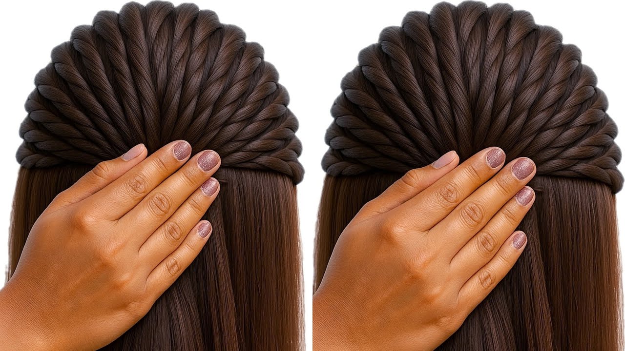 Simple & Elegant Hairstyle For Birthday | Gorgeous Hairstyle For Everyday | Hairstyle For Wedding