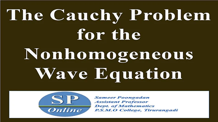 S3 M.Sc; PDE; Lecture 38-The Cauchy Problem for Nonhomogeneous Wave Equation