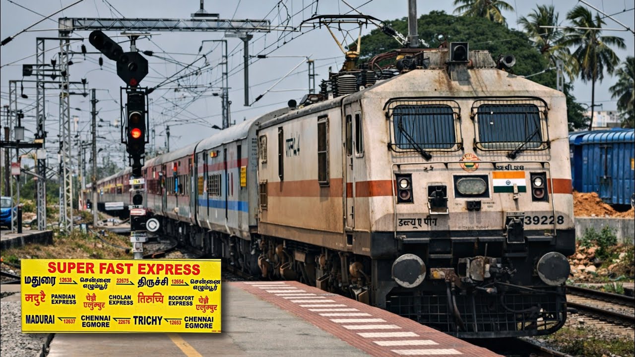 RESCHEDULED CHOLAN EXPRESS | Arrival and Departure From Villupuram ...