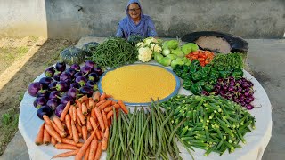PUNJABI SAMBAR RECIPE By My Granny | SAMBAR RECIPE | MIX VEG SAMBAR | VILLAGE FOOD | VEG RECIPES