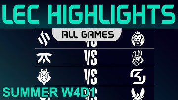 LEC Highlights Week4 Day1 LEC Summer 2022 All Games By Onivia