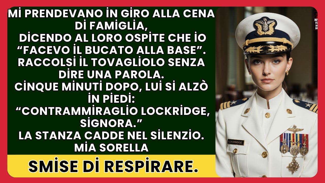 Risero dei miei tovaglioli, finché il suo comandante non mi disse: ‘Ammiraglio Moore’