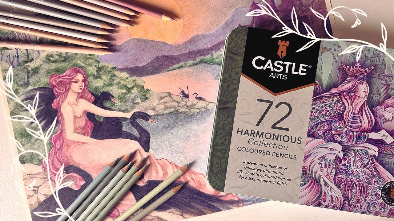 Making the Most of Castle Arts Harmonious Coloured Pencils - YouTube