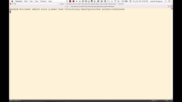 Generating a model in Rails
