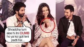 Shahid Kapoor Makes Fun Of Shraddha Kapoors Dumb Moment At Batti Gul Meter Chalu Trailer Launch