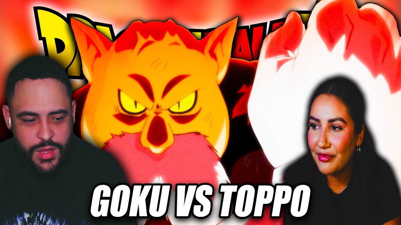 GIRLFRIEND'S REACTION TO GOKU VS TOPPO! Dragon Ball Super Episode 82