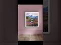 paint with acrylic colour 🌸landscape painting 💖 #art #artshorts #acrylicscenery #painting