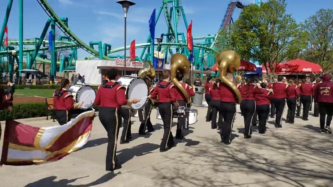 Chartiers Houston High School Marching Band Performing at Cedar Point