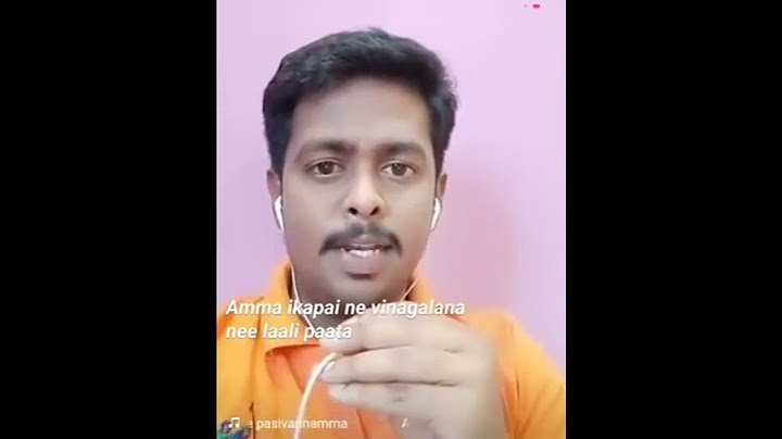 Amma amma ni pasivanamma ....song sung by vinodh ....#local talent vinodh