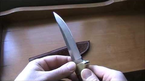 Brass Bolster and Ironwood Handle Hunting Knife