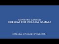 Ricercar for Viola da Gamba Silvestro Ganassi HAM 119 1 (Faster version)