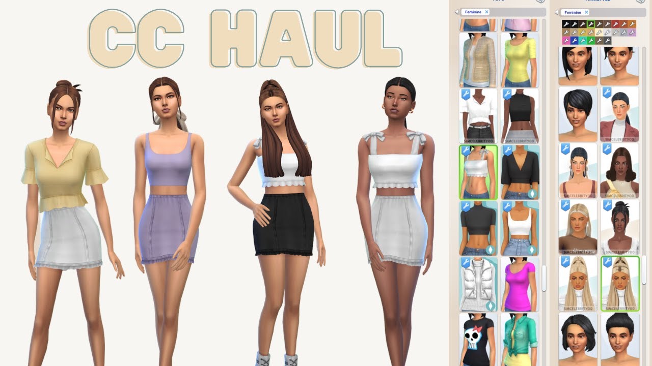 CC haul! Sims 4 custom content haul!! - YouTube