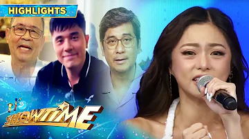 Kim receives a message from Paulo Avelino, Lauren Dyogi, and William Chiu | It's Showtime