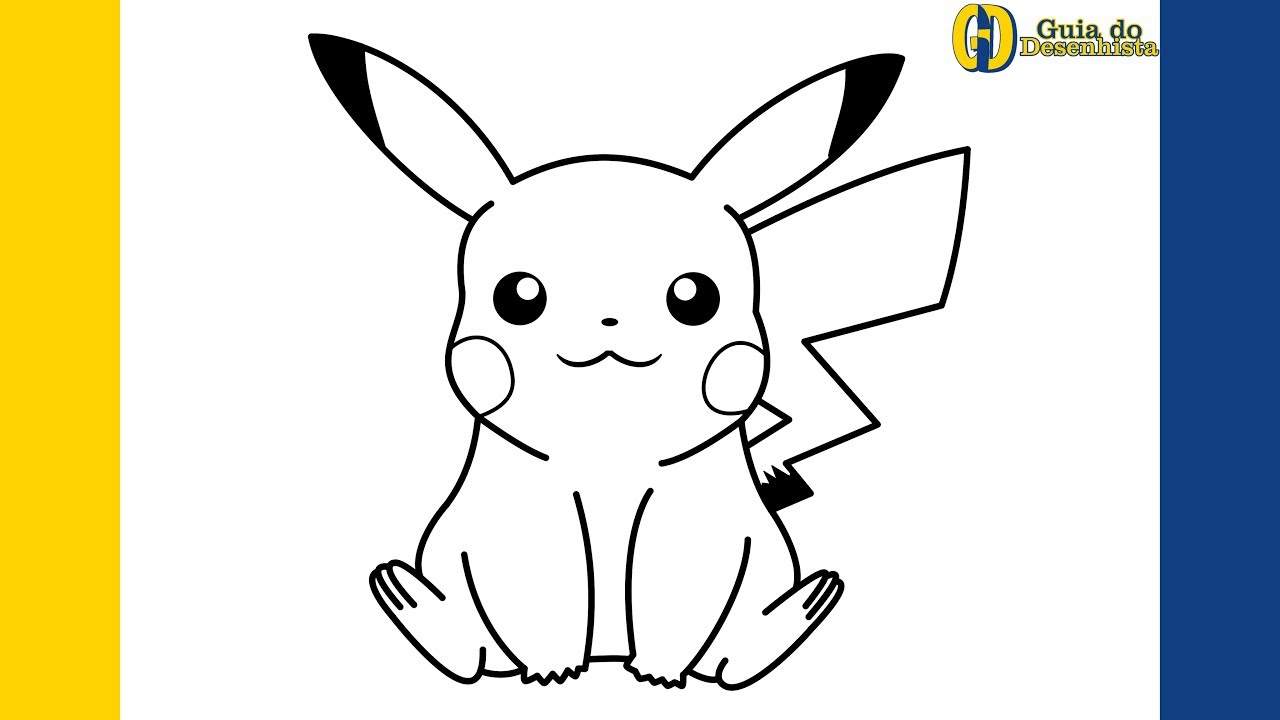 Como Desenhar o Pikachu (Tutorial)  Pikachu coloring page, Pokemon  coloring pages, Pokemon coloring