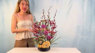 Bloom AI - By Annie - Ep. 3: Halloween Pumpkin Flower Arrangement “Twilight Enchantment”