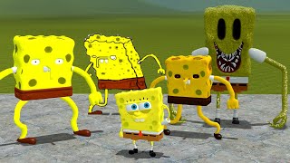 All SpongeBob 3D & 2D Memes Nextbot In Garry's Mod