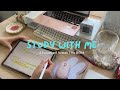 【作業用】⌨️ 100min STUDY WITH ME ⌇休憩も一緒に🌷タイピング音⌇iPad筆記音